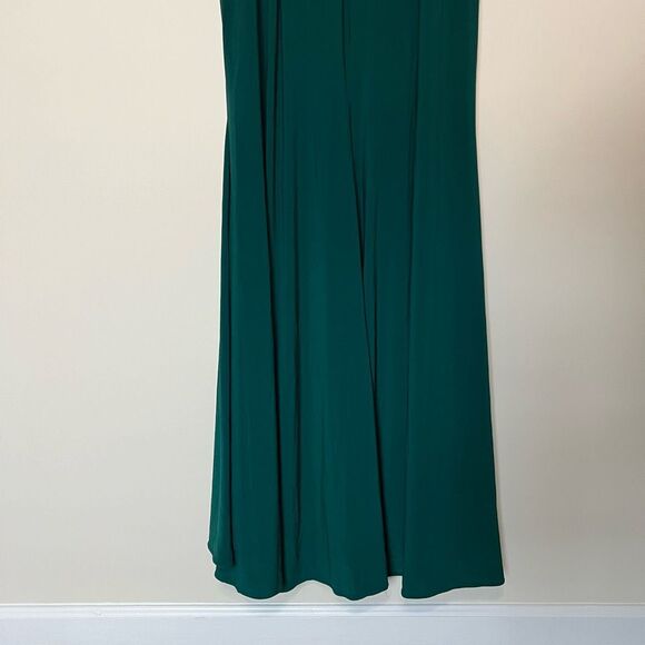 NEW Mac Duggal Faux Wrap Butterfly Sleeve Gown Emerald Green 20W - Picture 7 of 12